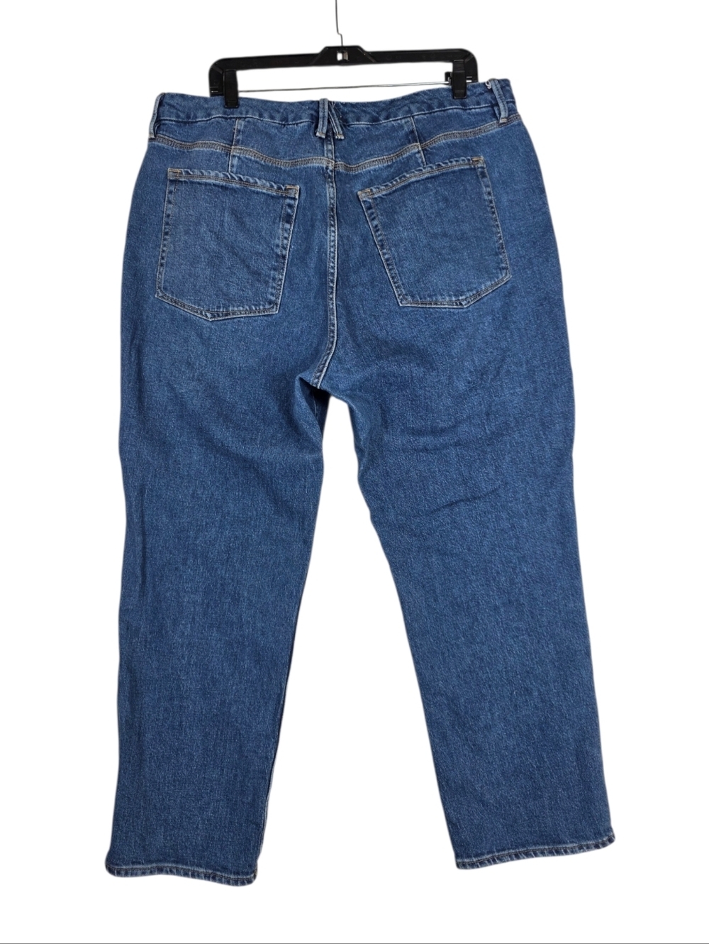 Good American Straight-Leg high rise midwashed indigo Jeans - Picture 9 of 15